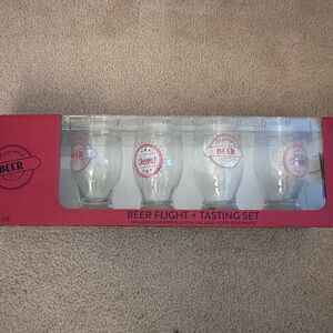 Beer Flight and Tasting Set with Glasses